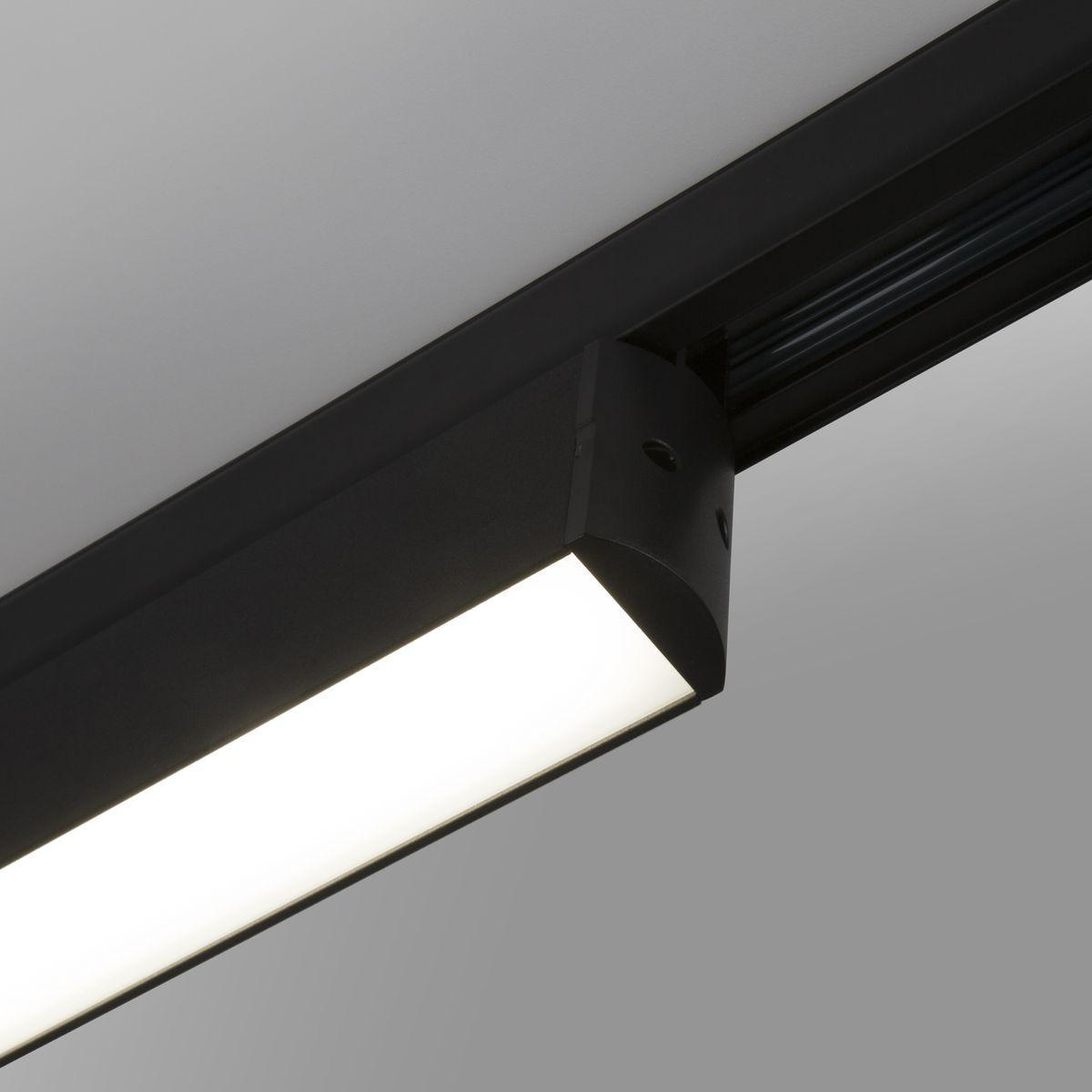 фото трековый трехфазный светодиодный светильник elektrostandard x-line черный матовый 28w 4200k ltb55 a052446 | 220svet.ru