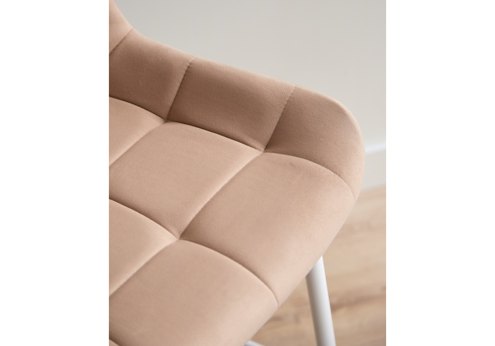 фото барный стул вращающийся woodville челси 360 бежевый (zd 210) / белый 632559 | 220svet.ru