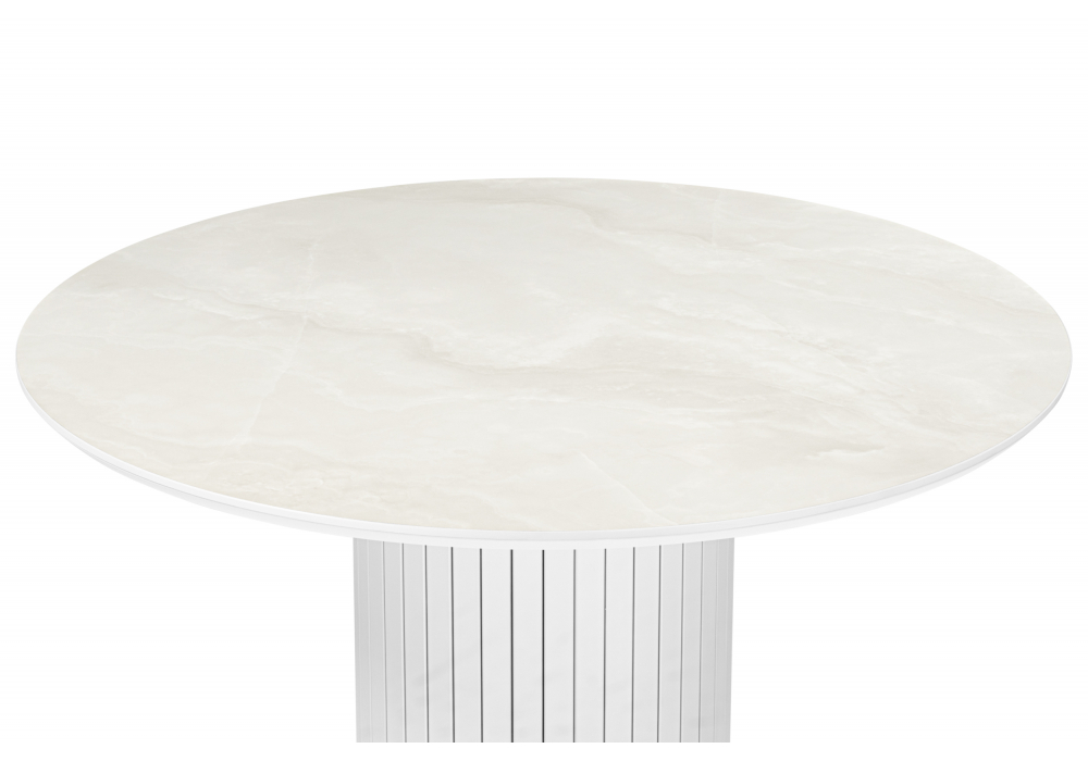 фото керамический стол woodville гравент 110 onyx bianco soft satin / белый 625604 | 220svet.ru