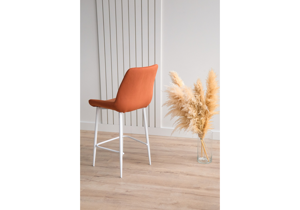 фото барный стул вращающийся woodville седа 360 терракотовый (zd 432) / белый 632620 | 220svet.ru