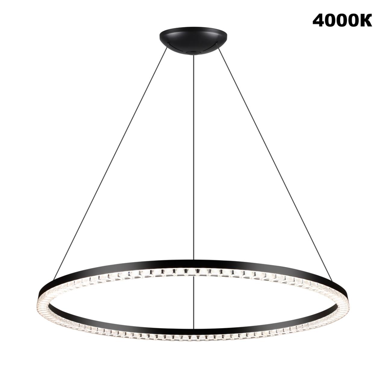 фото подвесной светодиодный светильник с пультом ду novotech monile 359711 черный | 220svet.ru