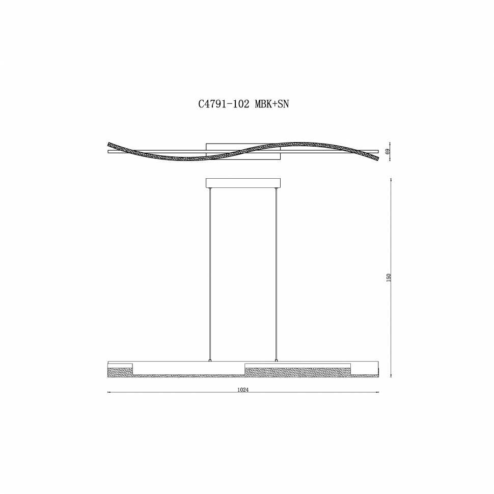 фото подвесной светильник iledex scorpio c4791-102 mbk+bn | 220svet.ru