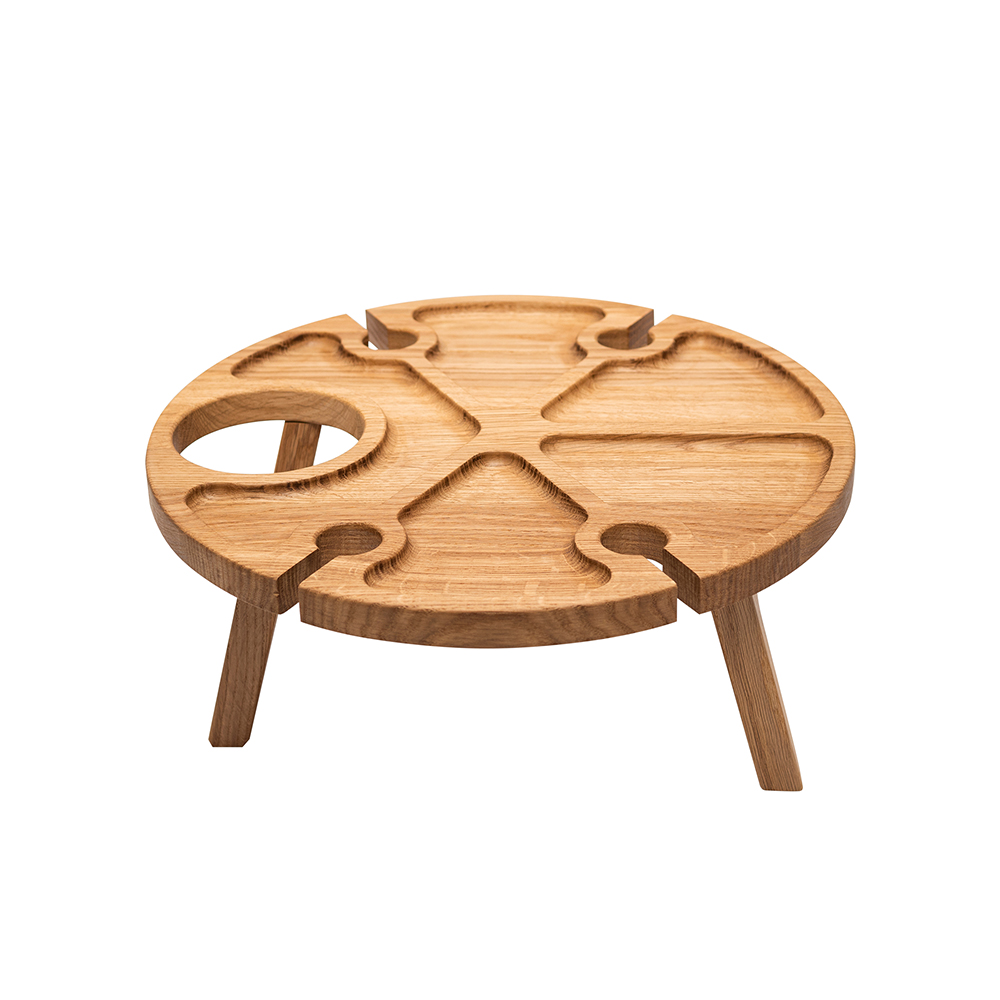 фото винный столик 35х13.5 см см деревянный, дуб uneca | 220svet.ru