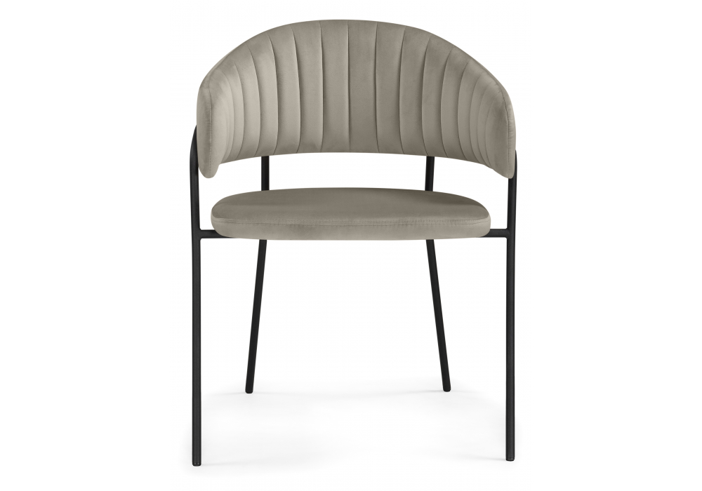 фото стул на металлокаркасе woodville лукас бежевый / черный каркас 626207 | 220svet.ru