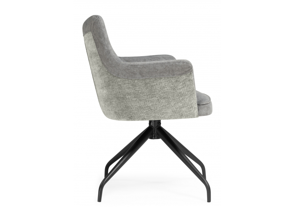 фото стул крутящийся на металлокаркасе woodville kaser 360 grey / black 15841 | 220svet.ru