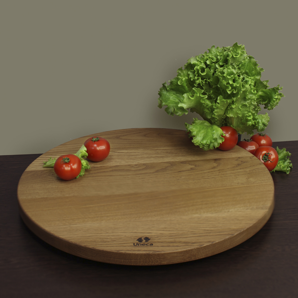 фото вращающийся столик 35 см деревянный, дуб uneca | 220svet.ru