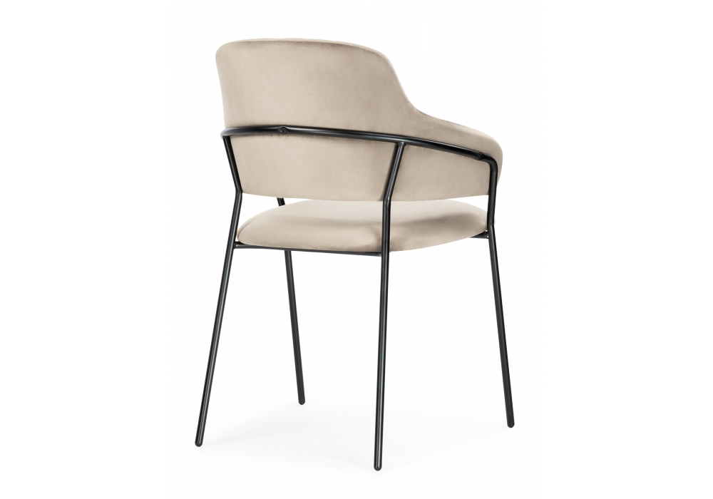 фото стул на металлокаркасе woodville инклес дымчатый / черный глянец 483858 | 220svet.ru