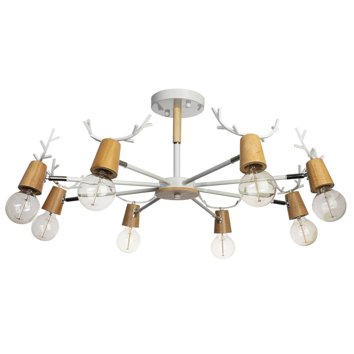 фото люстра на штанге loft it sven 10024/8 white | 220svet.ru