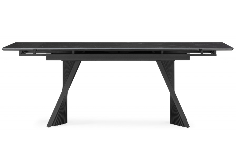 фото керамический стол 140(200)х80 раскладной woodville вейв shakespeare black / черный 626002 | 220svet.ru