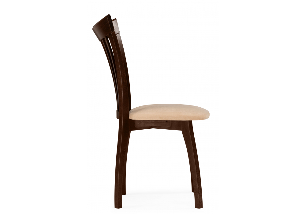 фото стул деревянный woodville лидиос велюр тедди 008 / орех темный 639336 | 220svet.ru