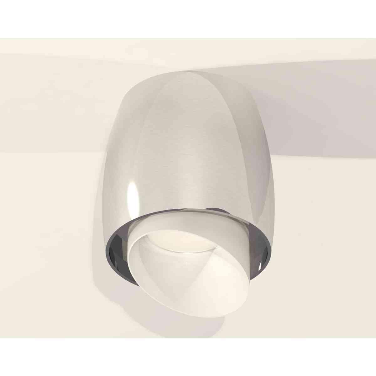 фото комплект накладного светильника ambrella light techno spot xs1143021 psl/fr серебро полированное/белый матовый (c1143, n7175) | 220svet.ru