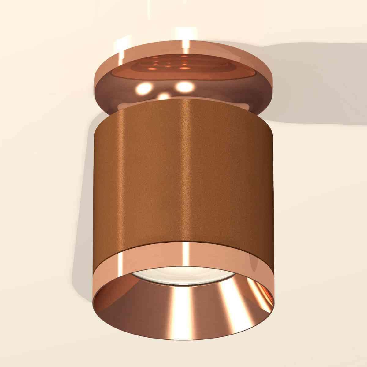 фото комплект накладного светильника ambrella light techno spot xs7404141 scf/ppg кофе песок/золото розовое полированное (n7930, c7404, n7035) | 220svet.ru