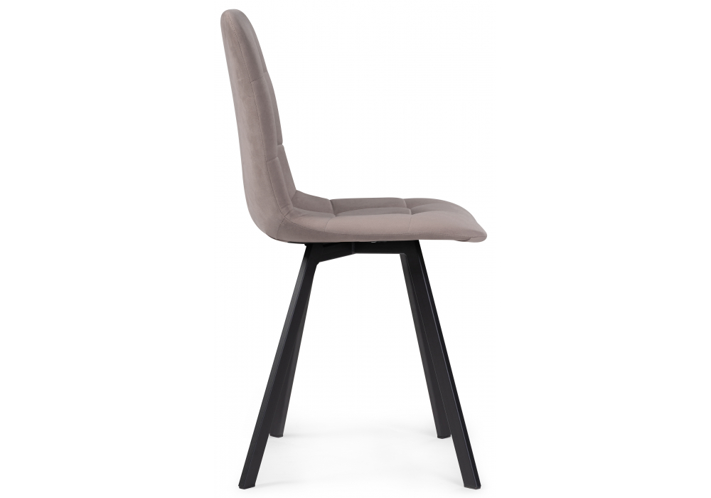 фото стул на металлокаркасе woodville симпл латте / черный 594934 | 220svet.ru