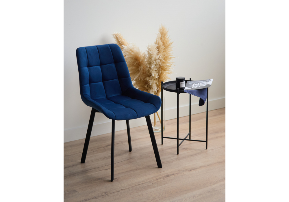 фото стул на металлокаркасе woodville челси п синий (zd 798) / черный np 632530 | 220svet.ru