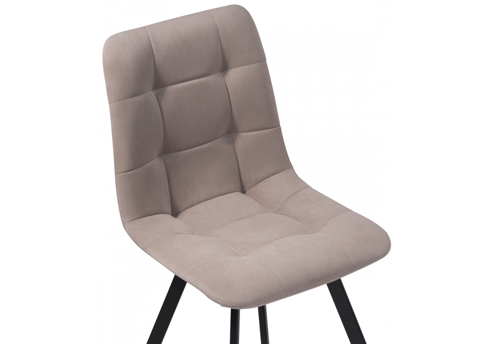 фото стул на металлокаркасе woodville симпл латте / черный 594934 | 220svet.ru