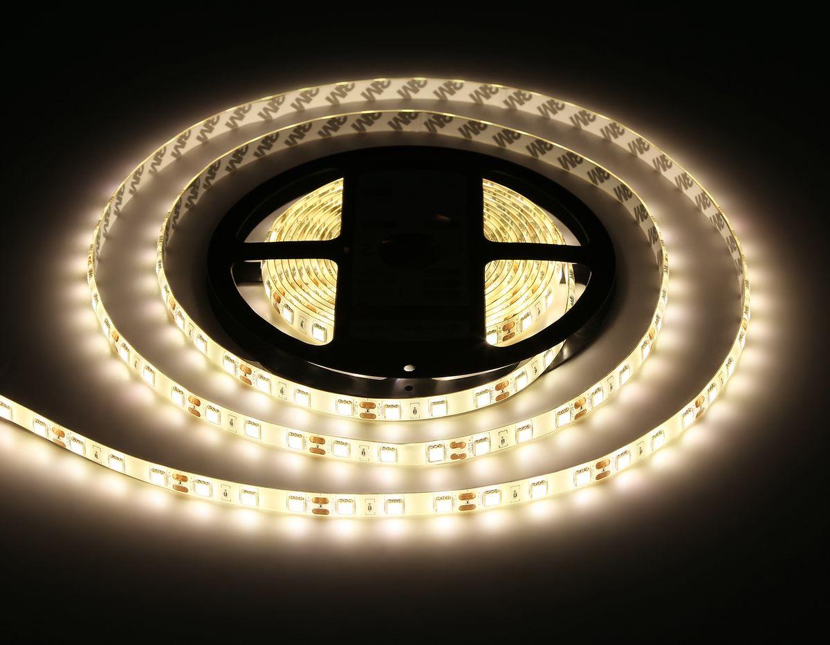 фото светодиодная влагозащищенная лента теплый белый ambrella light 14,4w/m 60led/m 5050smd 3000к 5m gs2101 | 220svet.ru