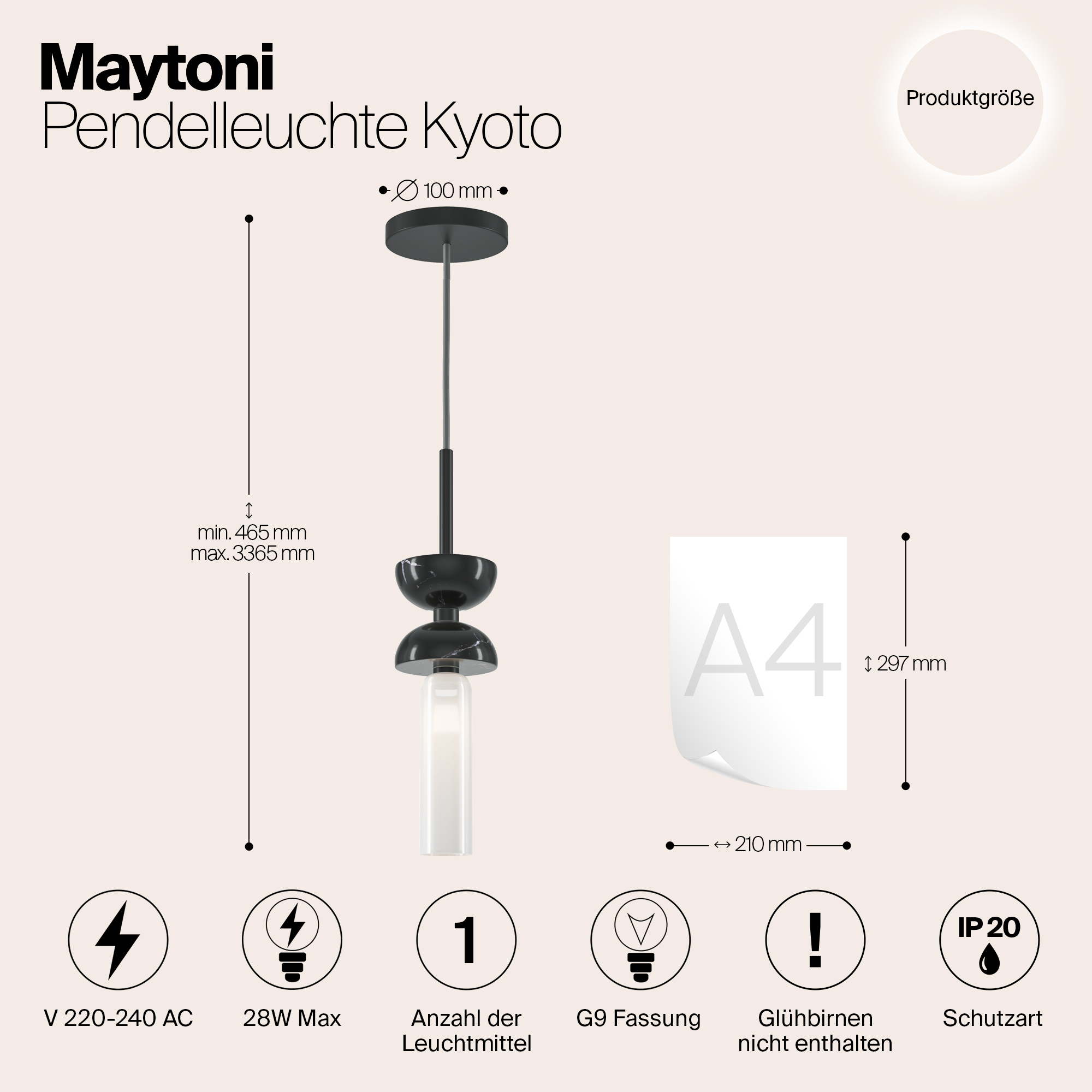 Подвесной светильник Maytoni MOD178PL-01B Германия, черный, белый купить в  Москве - цены от 8 990 руб. в интернет-магазине 220svet