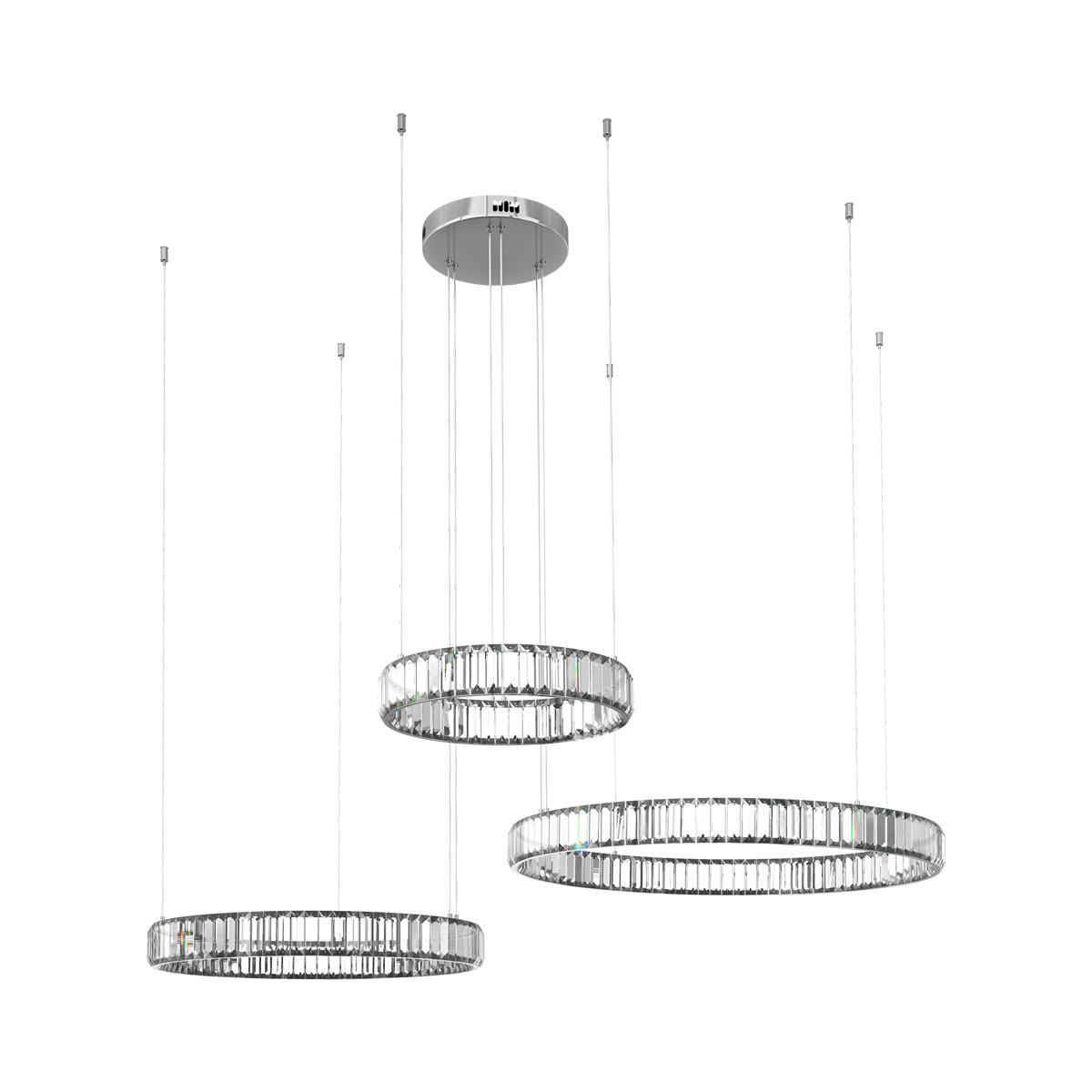 фото подвесной светильник loft it crystal ring 10135/3 chrome | 220svet.ru