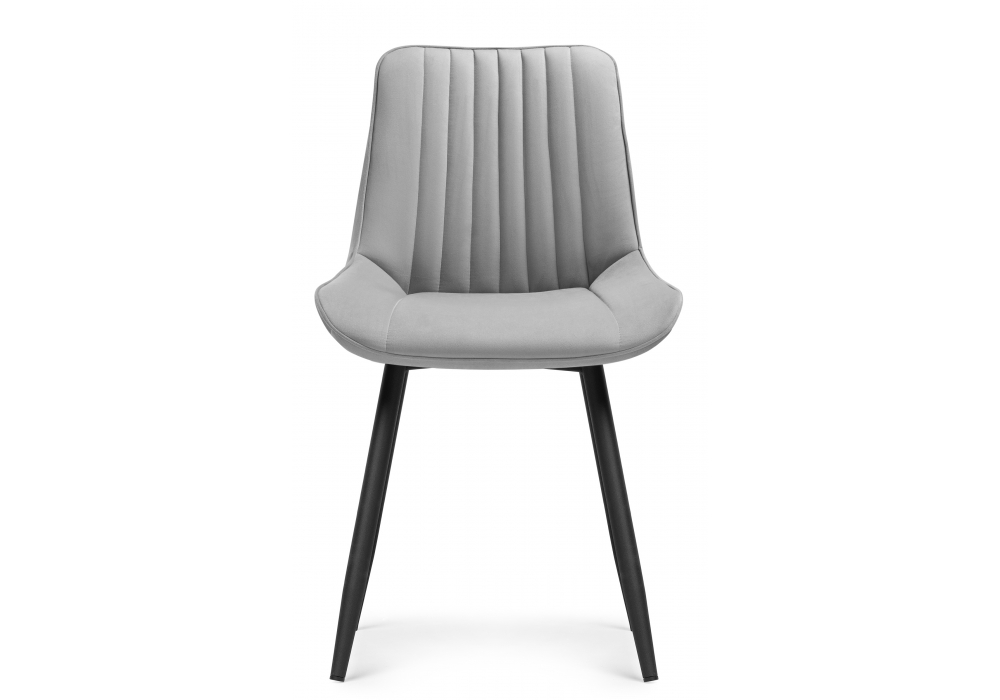 фото стул на металлокаркасе woodville вейв светло-серый / черный 598411 | 220svet.ru