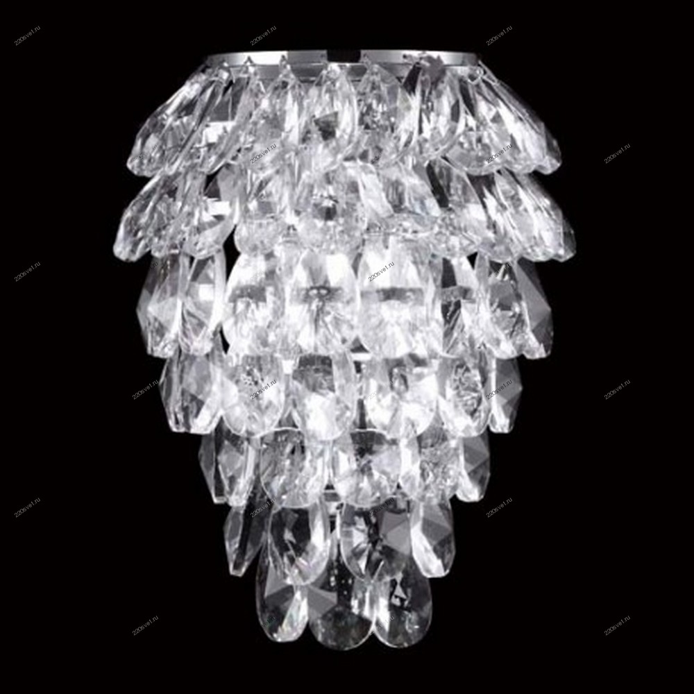 фото настенный светильник crystal lux charme ap2+2 led cromo/crystal | 220svet.ru