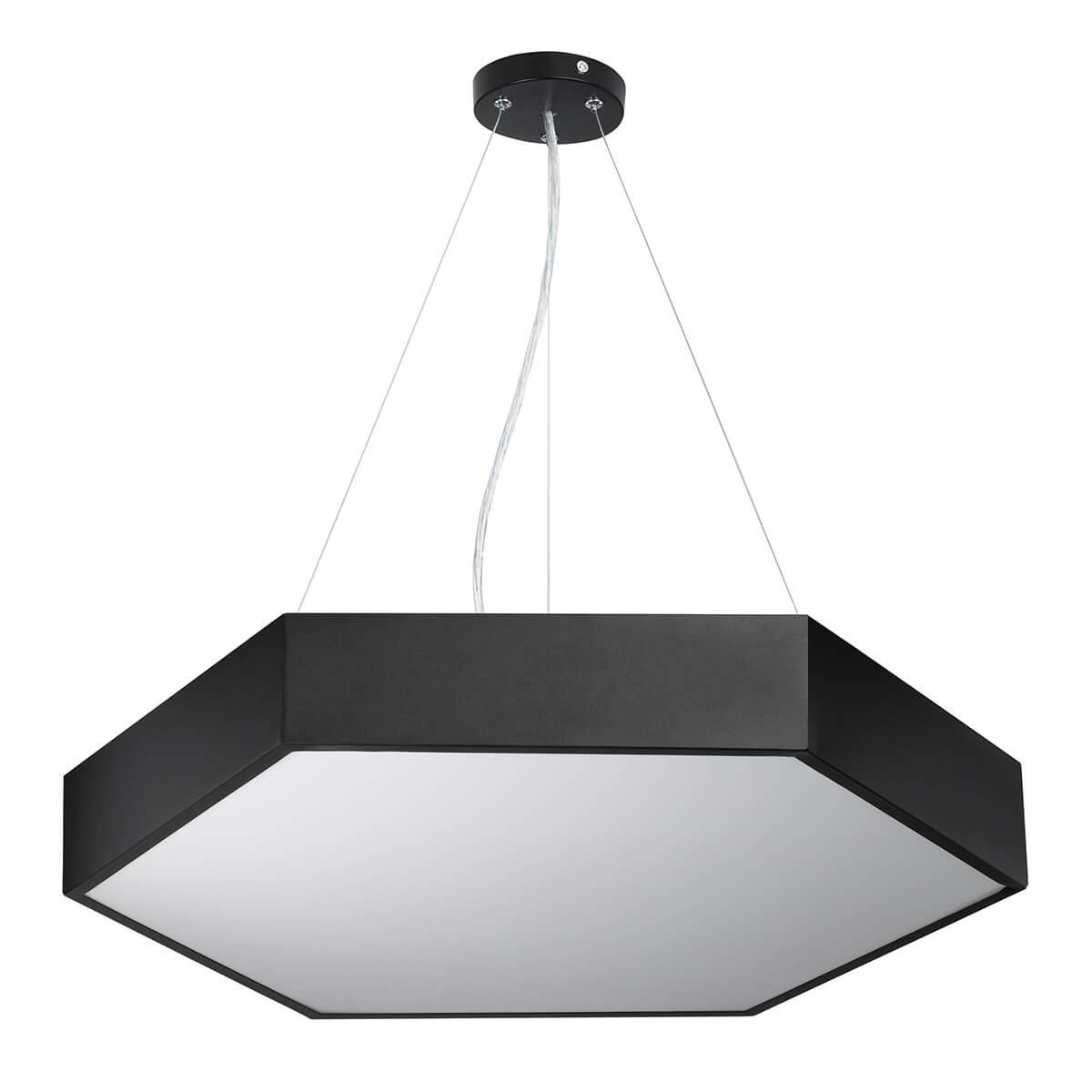 фото подвесной светодиодный cветильник geometria эра hexagon spo-121-b-40k-038 38вт 4000к черный б0050551 | 220svet.ru
