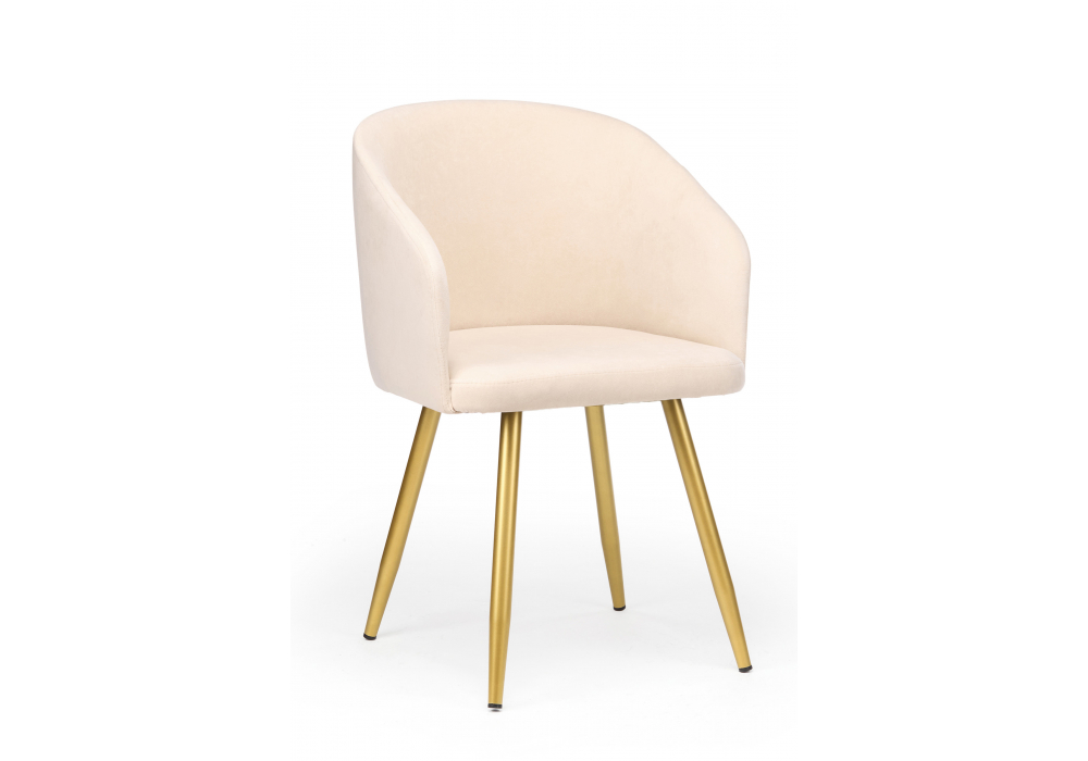 фото стул на металлокаркасе поворотный woodville монер 360 бежевый (glory 03) / золотой 632634 | 220svet.ru