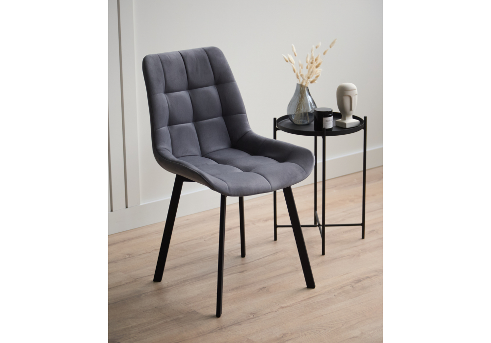 фото стул на металлокаркасе woodville челси п темно-серый (zd 995) / черный np 632459 | 220svet.ru