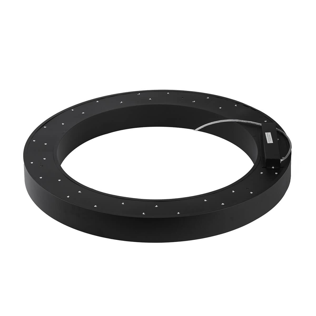 фото подвесной светодиодный cветильник geometria эра ring spo-134-b-40k-056 56вт 4000к черный б0050565 | 220svet.ru