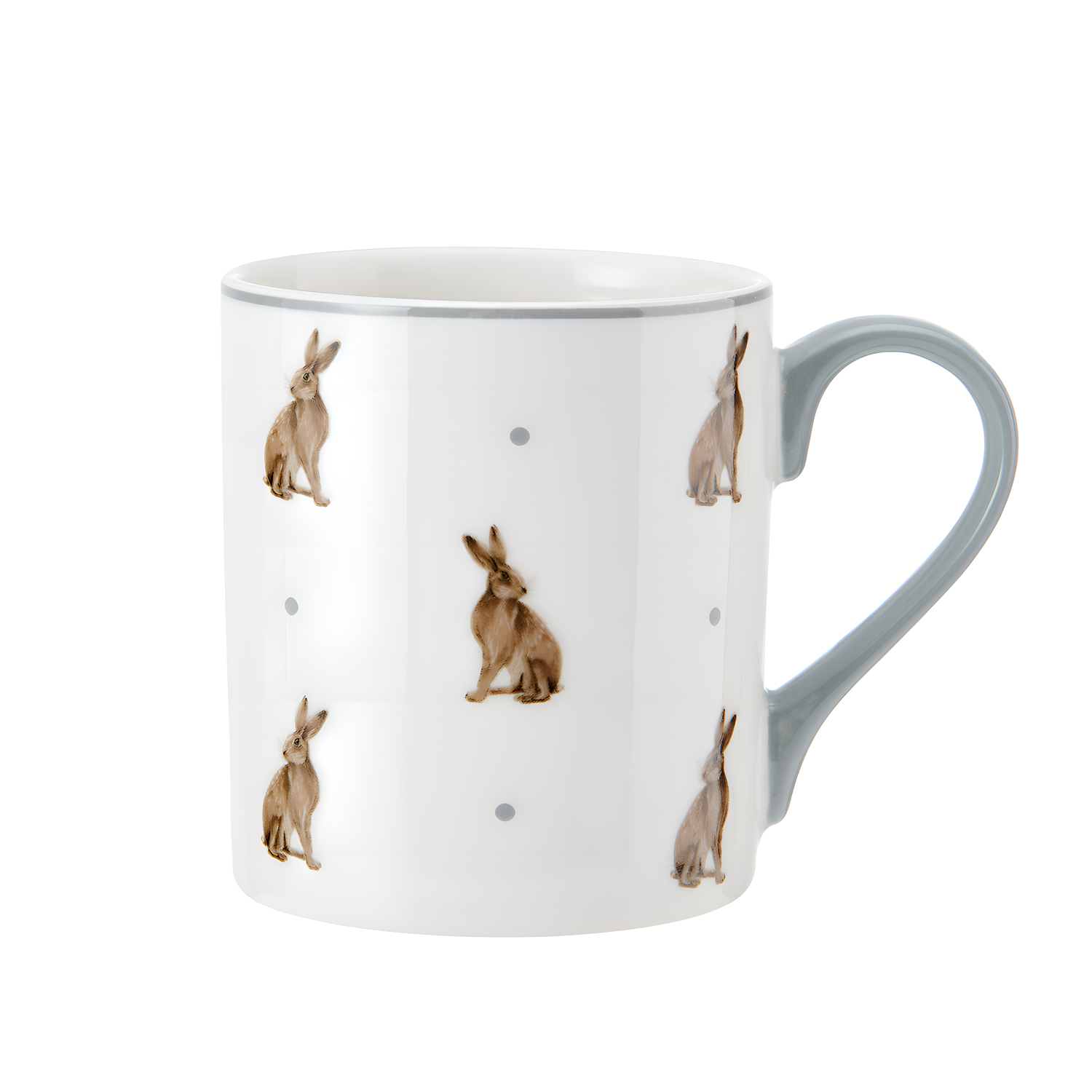 фото кружка фарфоровая hare mikasa grey/white 280 мл kitchen craft | 220svet.ru