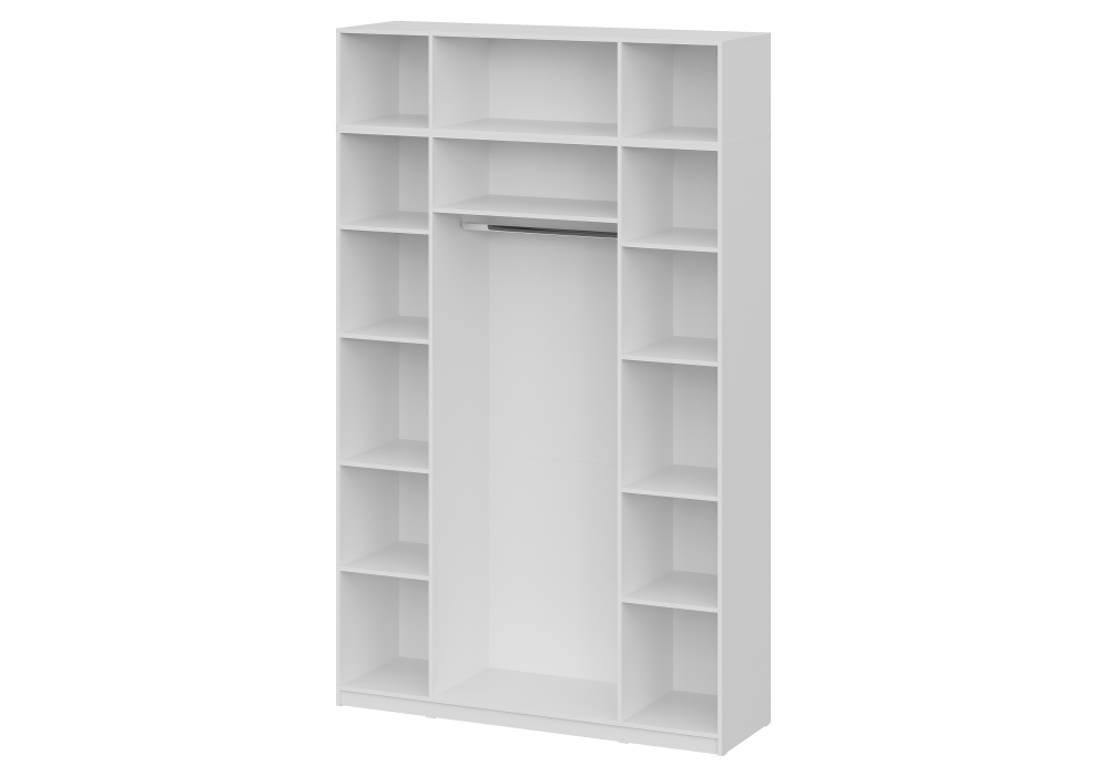 фото шкаф комплектация 3 woodville даиго с антресолью белый текстурный 676151 | 220svet.ru