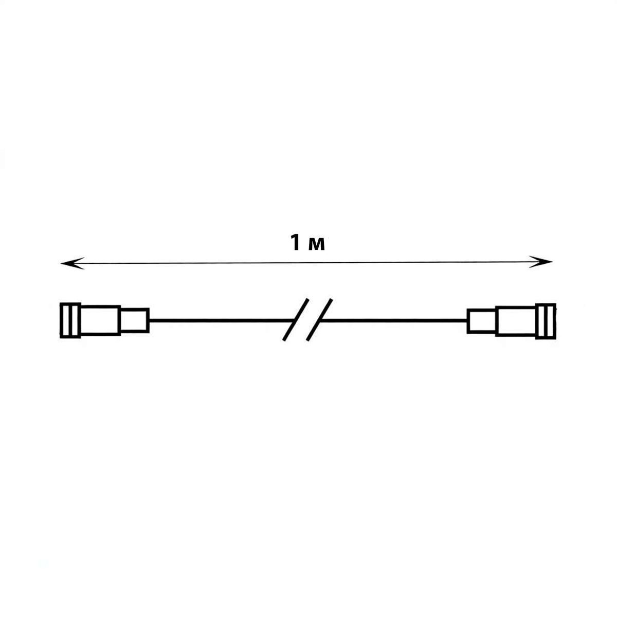 фото удлинитель для гирлянд uniel ucx-f90 e/1m/bk ul-00013223 | 220svet.ru
