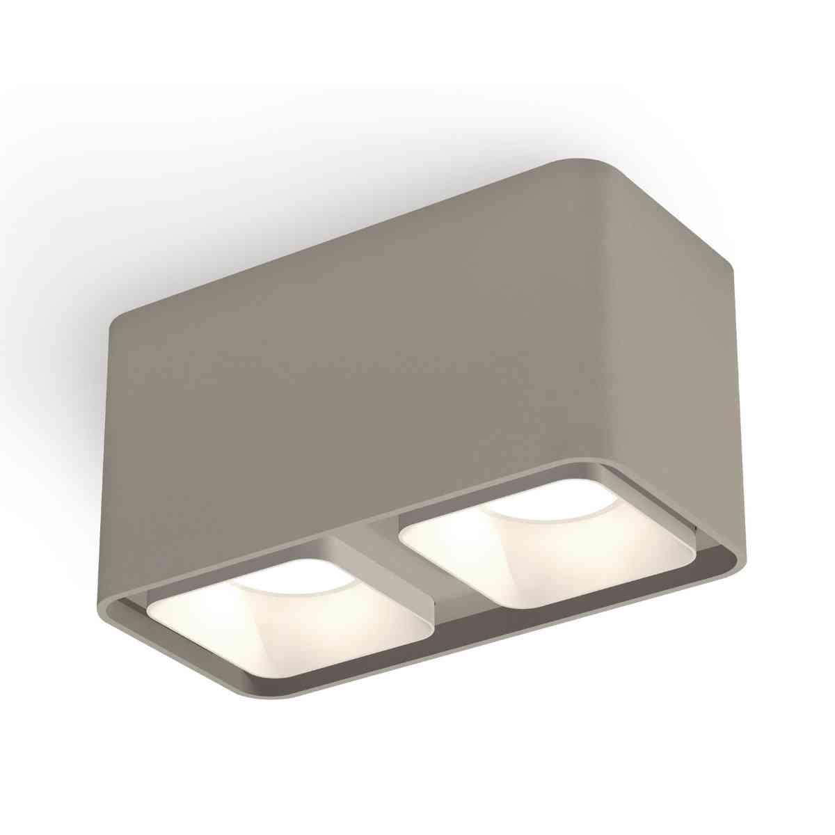 фото комплект накладного светильника ambrella light techno spot xs7852001 sgr/swh серый песок/белый песок (c7852, n7701) | 220svet.ru