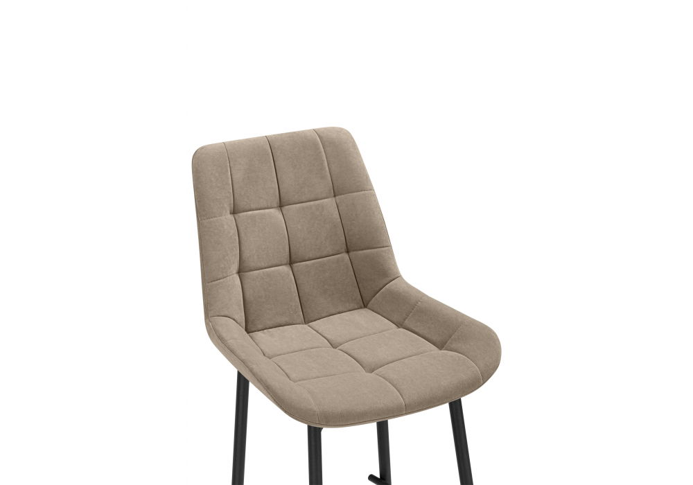 фото барный стул вращающийся woodville стронг латте велютто 08 / черный каркас 621039 | 220svet.ru