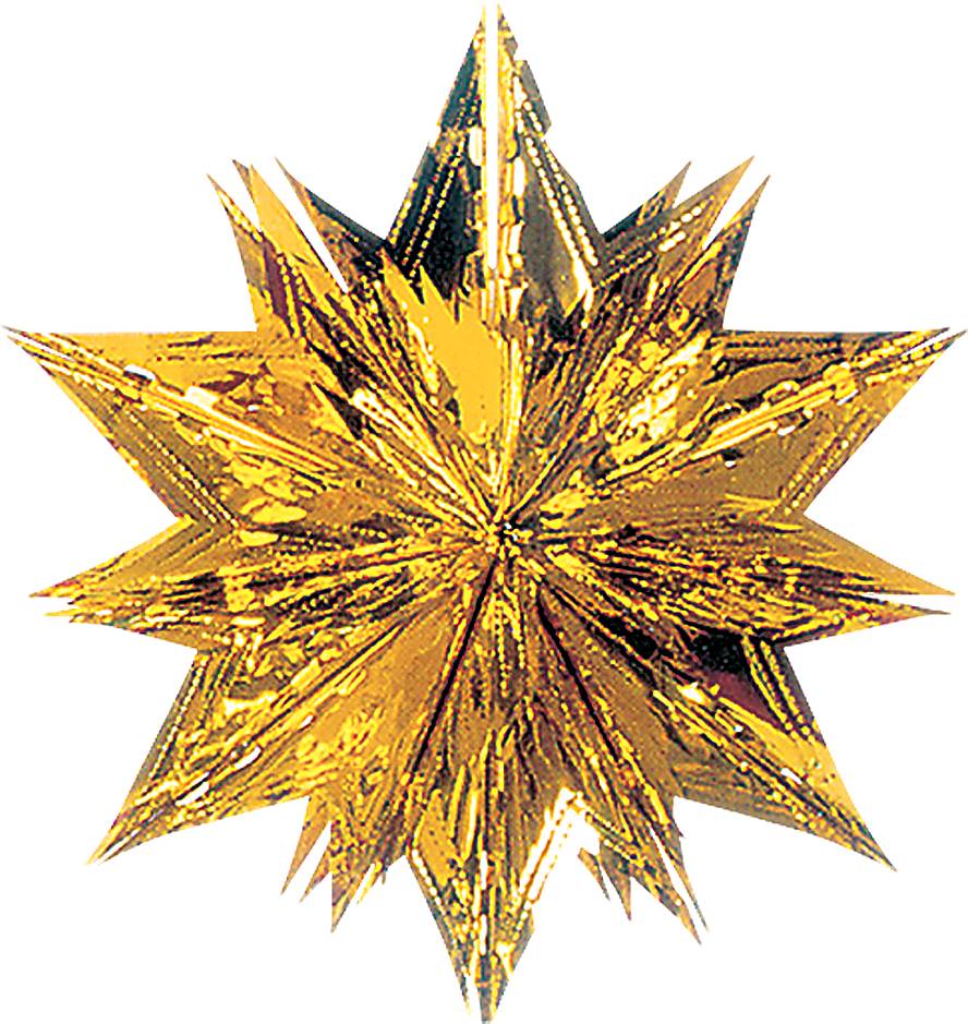 Золотая семиконечная звезда фольгированная