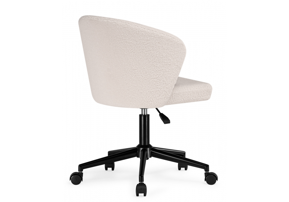 фото компьютерное кресло woodville lika white teddy / black 15858 | 220svet.ru