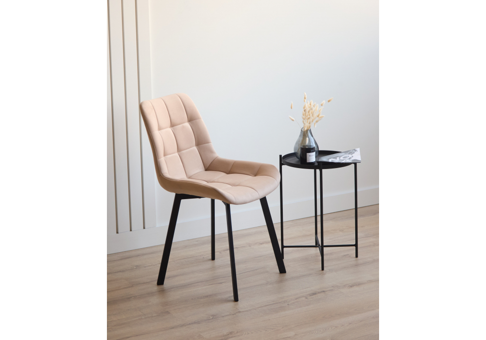 фото стул на металлокаркасе woodville челси п бежевый (zd 210) / черный np 632471 | 220svet.ru