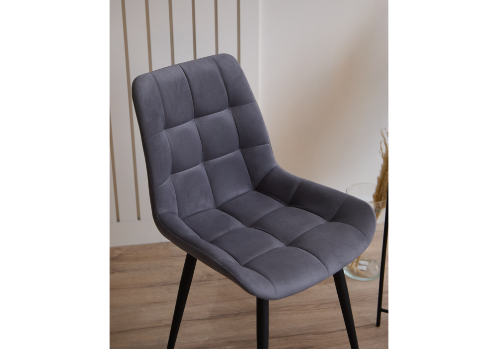 фото стул на металлокаркасе woodville челси к темно-серый (zd 995) / черный 632460 | 220svet.ru