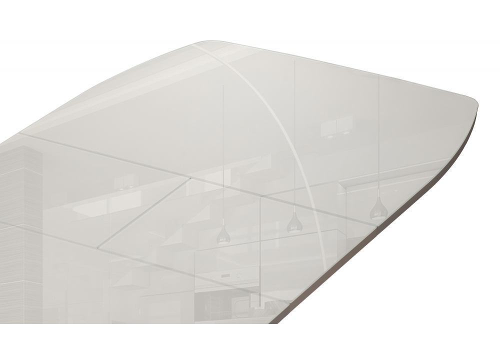 фото стол стеклянный раскладной woodville тамаса латте / капучино 584297 | 220svet.ru