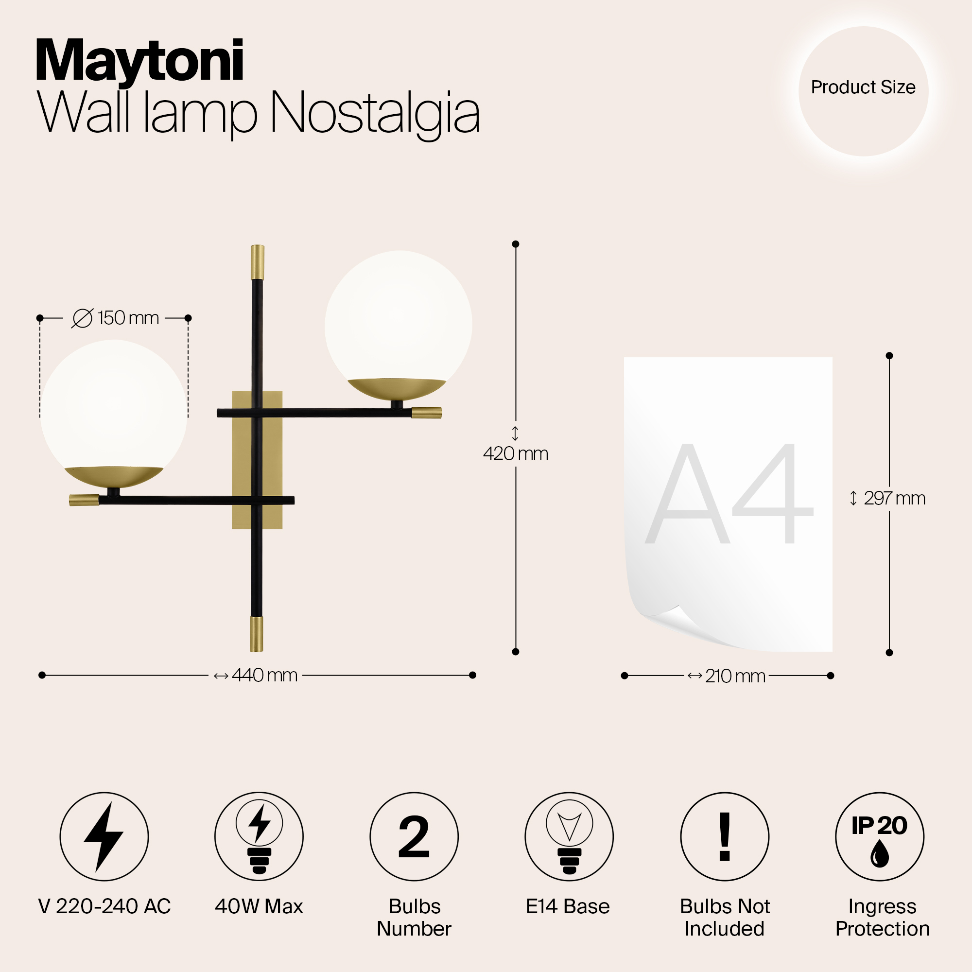 фото бра maytoni nostalgia mod050wl-02g | 220svet.ru