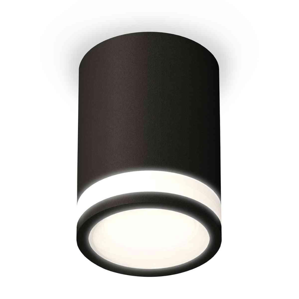 фото комплект накладного светильника ambrella light techno spot xs7422021 sbk/fr черный песок/белый матовый (c7422, n7121) | 220svet.ru