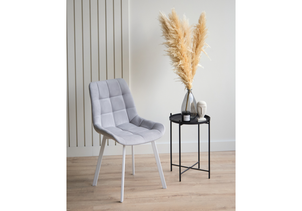 фото стул на металлокаркасе woodville челси п светло-серый (zd 960) / белый np 632444 | 220svet.ru