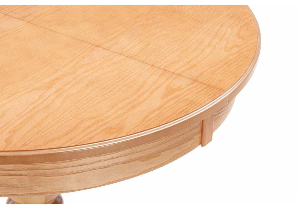 фото стол деревянный раскладной woodville орден 100(140)x100 круглый дуб 639326 | 220svet.ru