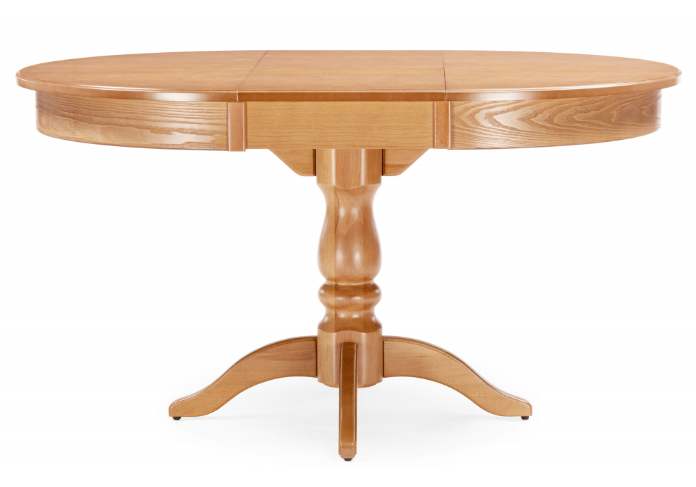 фото стол деревянный раскладной woodville орден 100(140)x100 круглый дуб 639326 | 220svet.ru