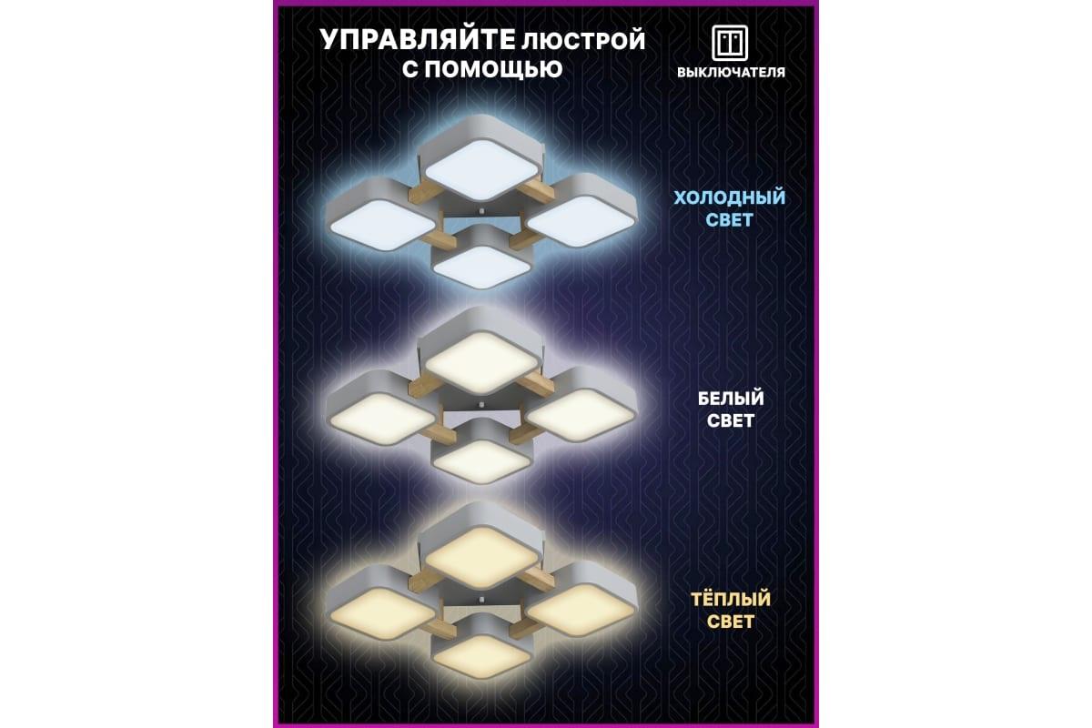 фото потолочная светодиодная люстра ritter scandia 52073 3 | 220svet.ru
