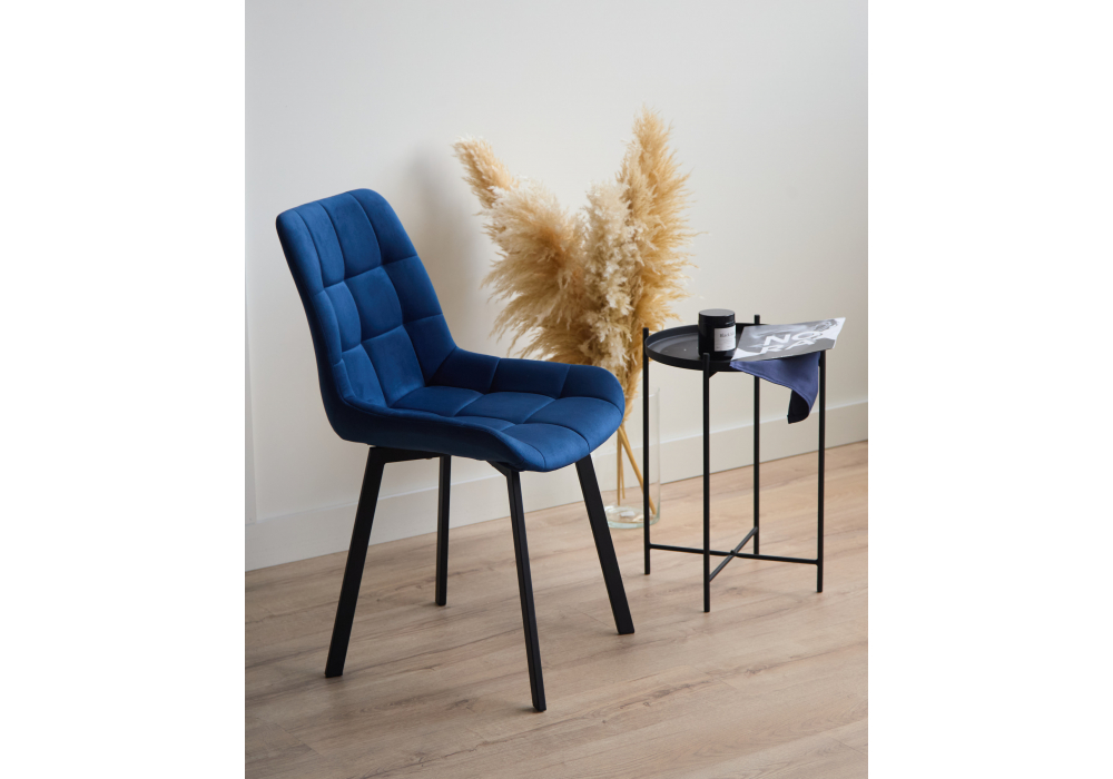 фото стул на металлокаркасе woodville челси п синий (zd 798) / черный np 632530 | 220svet.ru