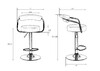 Миниатюра фото стул барный dobrin marta lm-5013_ch-m_el-188-55-10605 | 220svet.ru