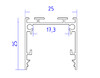 Миниатюра фото профиль накладной/подвесной для светодиодной ленты ambrella illumination profile system gp2500wh | 220svet.ru