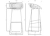 Миниатюра фото набор 4шт стул барный dobrin frank lmzl-pp775a-n_m_p-gr-01-12298 | 220svet.ru