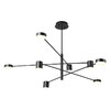 Миниатюра фото потолочная люстра на штанге inodesign motvikt black 41.1208 | 220svet.ru
