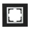Миниатюра фото рамка 1-постовая mono electric style glass чёрное стекло 107-720000-160 | 220svet.ru